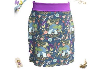 Pencil Skirt in Moon Gazing Hares with purple